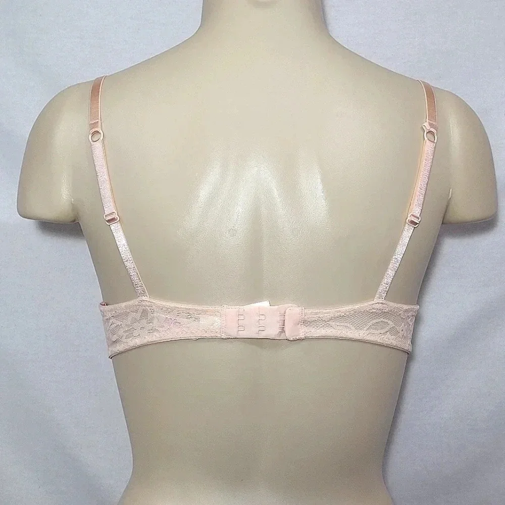 36D‎ Xhilaration Lace Push-Up T-Shirt Underwire Bra Feather Peach NWT